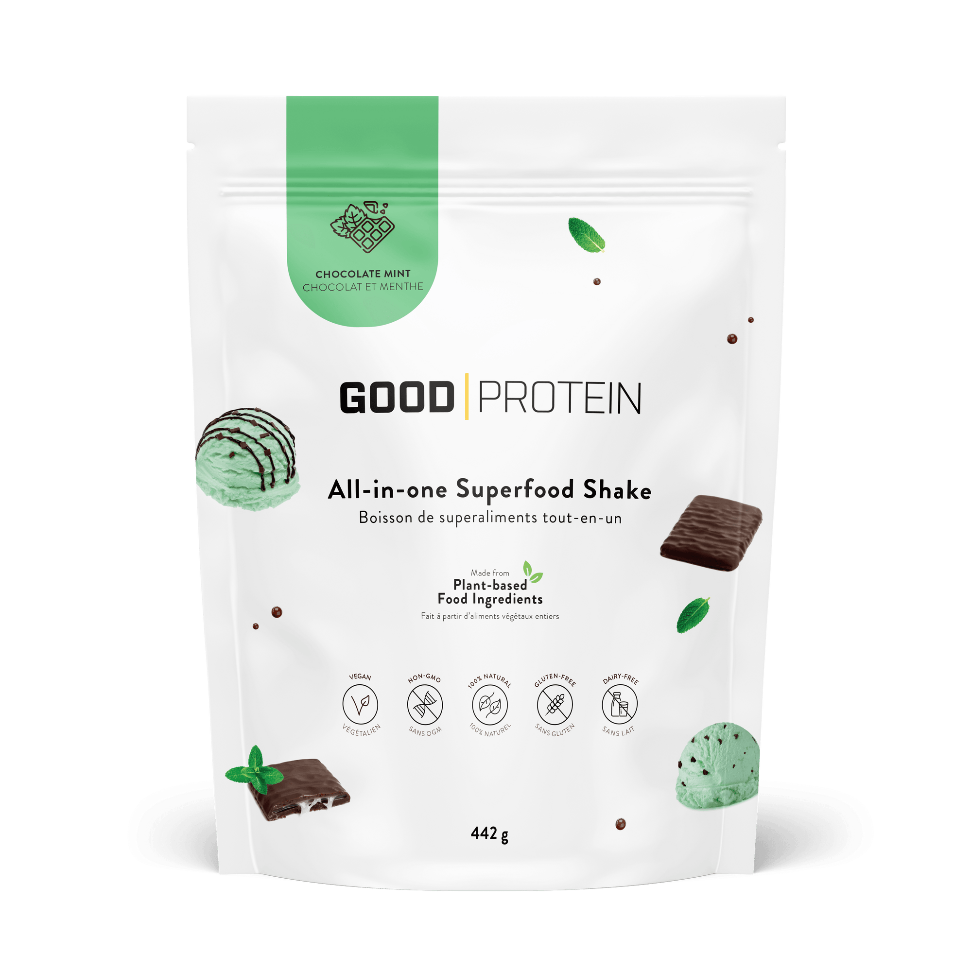 Best Tasting Vegan Chocolate Mint Superfood Shake
