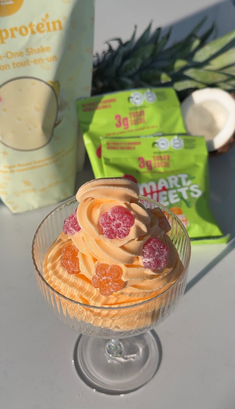 Tropical Peach Piña Colada Swirl with Smart Sweets
