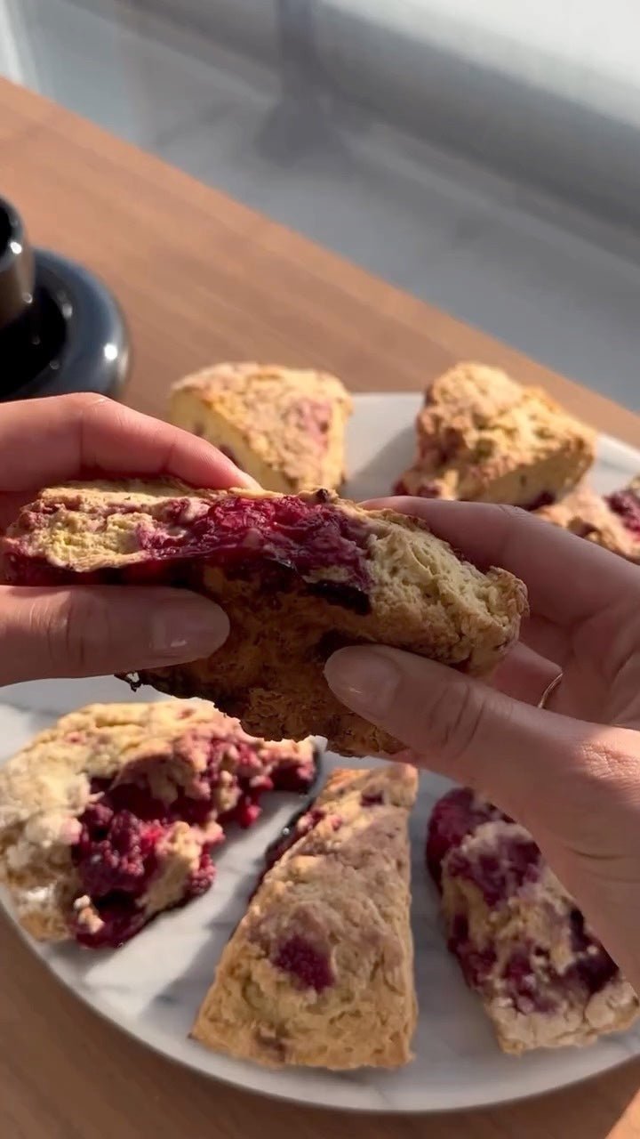 Protein Raspberry Scones