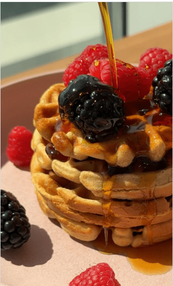 Cinnamon Roll Protein Waffles