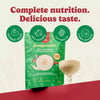 Good Protein Eggnog All-in-One Shake pouch with holiday design and key nutrition benefits icons