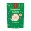 Good Protein Eggnog All-in-One Shake pouch with holiday design highlighting 21g protein, 7g fibre and 25+ nutrients