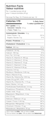 nutritional facts