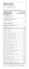 nutritional facts
