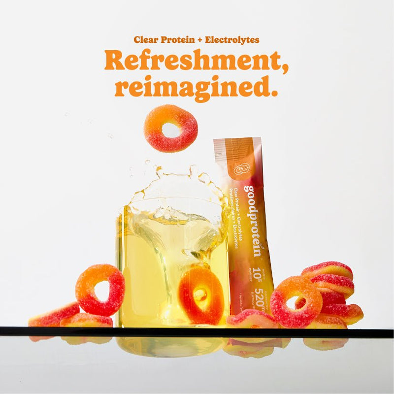 Peach Rings - Clear Protein + Electrolytes - Good Protein Canada