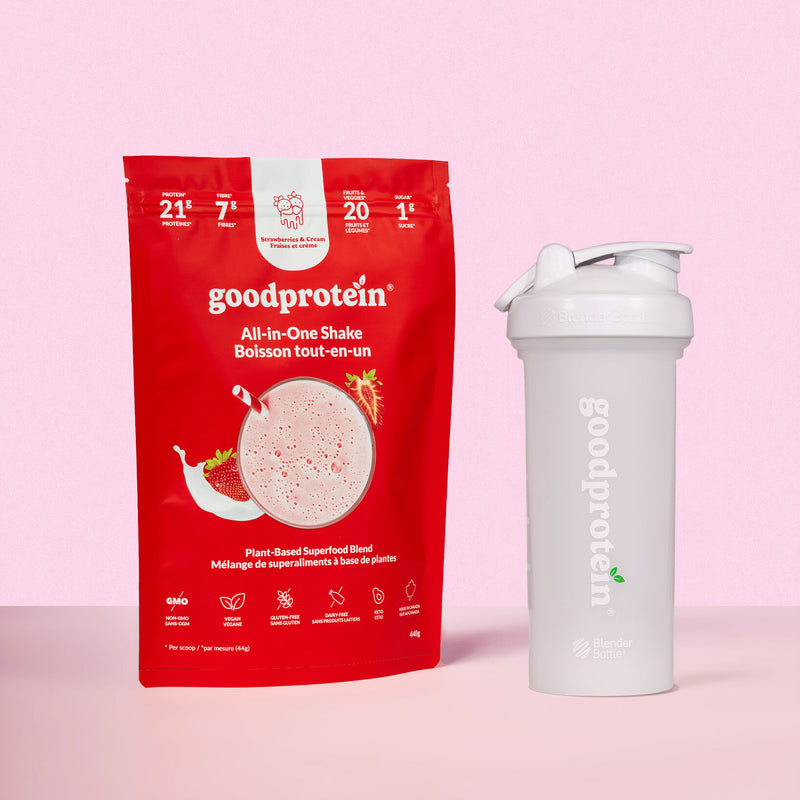 Shaker Bottle — White - Good Protein Canada