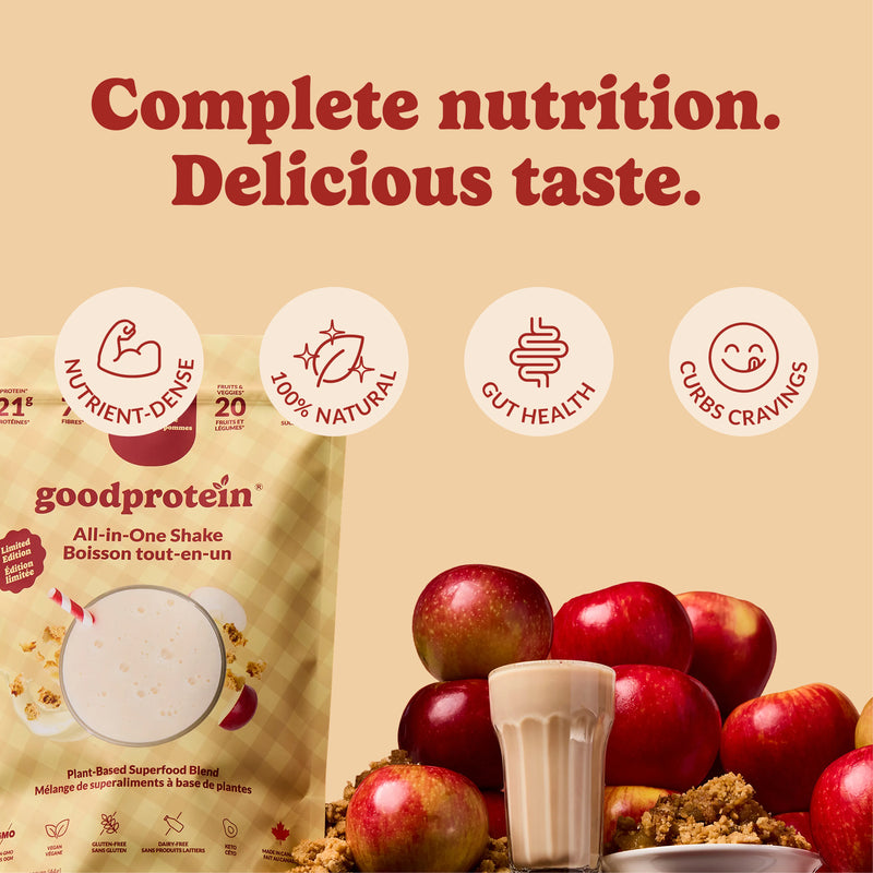 Apple Crumble - All-in-One Shake - Good Protein Canada