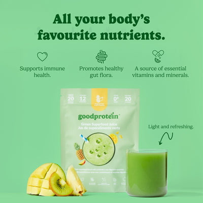 Tropical Fruit - Green Superfood Juice - Good Protein