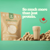 Good Protein Peanut Butter All-in-One Shake pouch with made in Canada stamp and key nutrition benefits icons