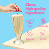 Good Protein Vanilla Cupcake All-in-One Shake that highlights dairy-free, soy-free, gluten-free and vegan benefits.
