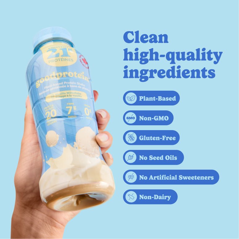 Vanilla Milkshake - Plant-Based Protein Shake - Good Protein Canada